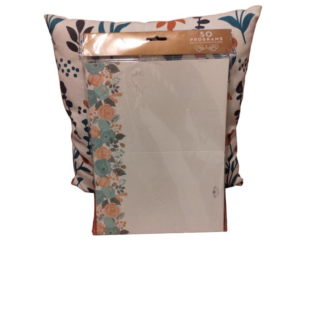 NWT Bella Bug‎ floral blank card programs 50pc